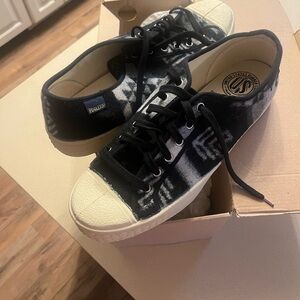 Pendleton Black and Cream native mens sneakers